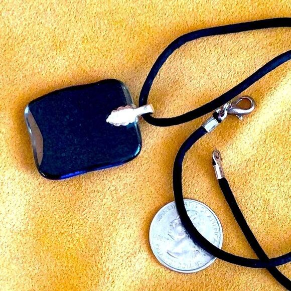 Dichroic Glass Pendant Necklace - Picture 4 of 4